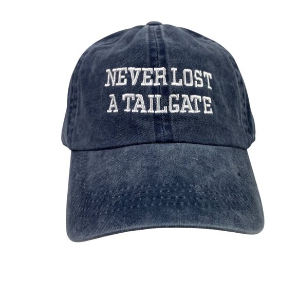 David & Young Accessories - David & Young Blue & White Embroidered Never Lost A Tailgate Baseball Hat